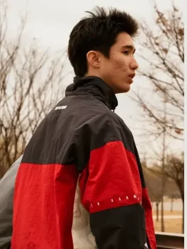 A stylish Qt8 Garments Jacket with a structured silhouette and a premium finish.