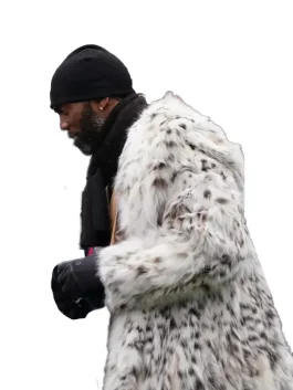 Close-up texture of the Randy Moss coat fabric showing premium quality and warmth.