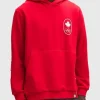 Front view of the Olympics 2026 Team Canada Hoodie showing the official graphics.
