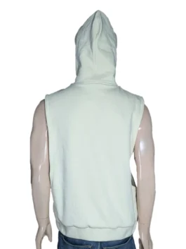 Athletic sleeveless sweatshirt with a soft viscose lining