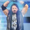 AJ Styles Royal Rumble 2026 black leather vest front look