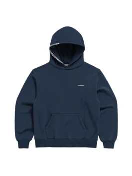 A classic navy Madhappy Classic Fleece Hoodie featuring a kangaroo pocket and athletic ribbing.