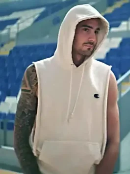 Front view of the Hustle Bo Cruz Hoodie with a professional and simple pullover design.