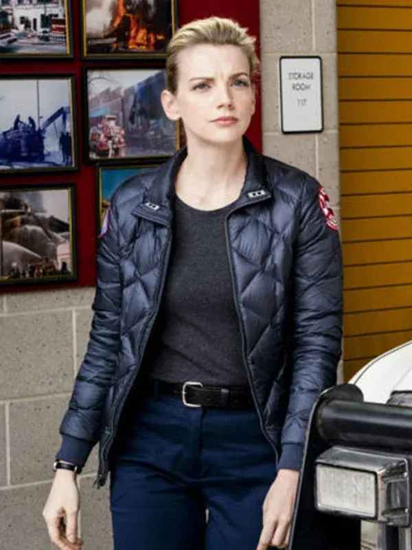 A stylish Kara Killmer Chicago Fire Black Jacket with a functional athletic cut and sleek design.