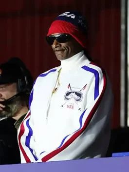 View of the Olympics 2026 Snoop Dogg Track Jacket showing the high quality design and secure fit.