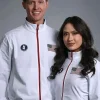 A stylish Save The Duck Team USA Jacket made from cotton polyester material for a sustainable look.