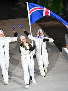 A stylish Winter Olympics 2026 Iceland Jacket featuring a professional look and signature team colors.