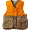 Filson Upland Hunting Vest with button closure, outdoor fit, and front utility pockets