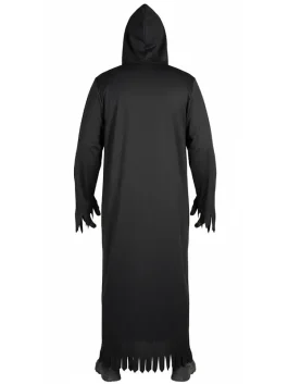 Ghostface Costume Scream Horror Outfit in black featuring a flowing long coat and bold horror presence.