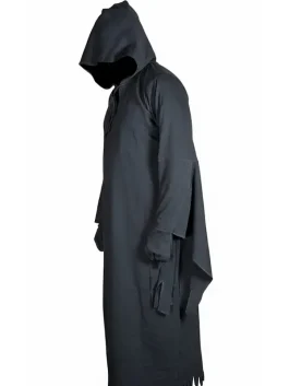 Ghostface Costume Scream Horror Outfit with a black full-length coat and signature horror styling.