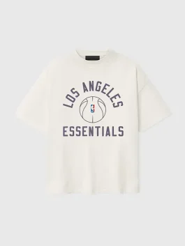 Front view of the Lakers Fear of God Barkley Hendricks T-shirt made from high quality fleece with a round neck.
