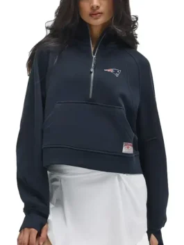 NFL lululemon Scuba Oversized Hoodie front view with half zip and sporty style