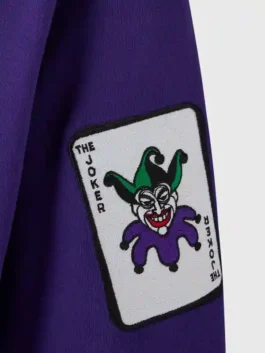 OVO The Joker Defaced Hoodie in violet with bold front graphic and soft fleece comfort