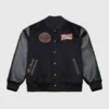 Front view of the classic Allen Iverson Mitchell Ness Varsity Jacket.