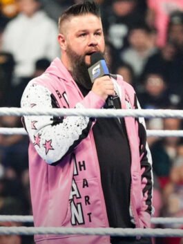 Kevin Owens Zip-up Hoodie from Allstate Arena 2025 SmackDown with front zipper design.