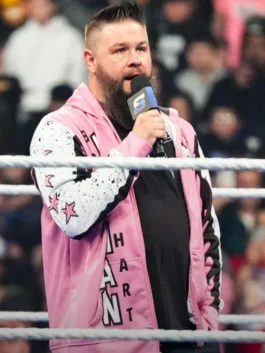 Kevin Owens Zip-up Hoodie from Allstate Arena 2025 SmackDown with front zipper design.
