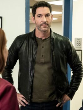 Colin Glass black leather jacket inspired by Tom Ellis in CIA 2026 TV series.