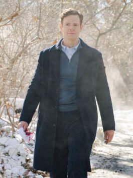 Bill Goodman black wool coat inspired by Nick Gehlfuss in CIA 2026.