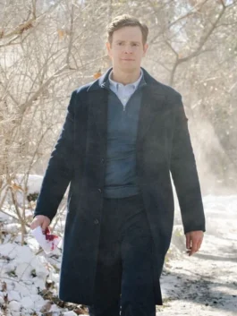 Bill Goodman black wool coat inspired by Nick Gehlfuss in CIA 2026.