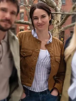 Shailene Woodley Count My Lies Brown Cotton Jacket featuring soft cotton fabric and casual tailored fit.