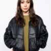 Cristin Milioti black leather jacket inspired by Sundance 2026 festival fashion.