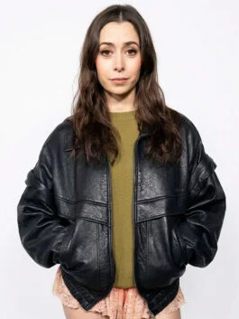 Cristin Milioti black leather jacket inspired by Sundance 2026 festival fashion.