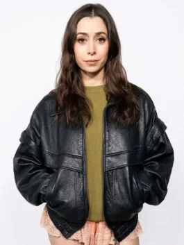 Cristin Milioti black leather jacket inspired by Sundance 2026 festival fashion.