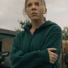 From S04 Dani Acosta Green Hoodie with relaxed TV series-inspired styling.