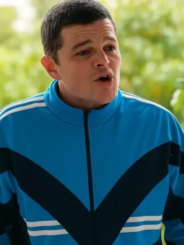 John Davidson blue track jacket inspired by Robert Aramayo in I Swear movie.