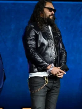 High-quality leather jacket featuring waist pockets and a structured fit.