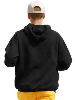 Justin Bieber Drew Black Pullover Hoodie with casual Los Angeles-inspired style.