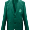 Front view of the classic Masters Green Golf Club Jacket Blazer.