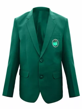 Front view of the classic Masters Green Golf Club Jacket Blazer.