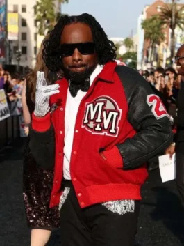 Michael Movie Premiere 2026 Wale Varsity Jacket with bold celebrity event styling.