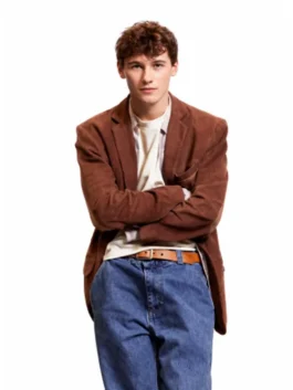 Jeremy brown corduroy blazer inspired by Sam Nivola in Driver’s Ed 2026.