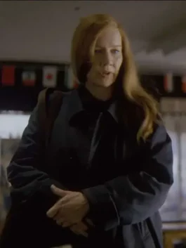 Eva Stratt Project Hail Mary black trench coat with elegant movie-inspired styling.