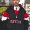 New Jersey Devils Sunny Mehta Vintage Jacket with bold starter pullover style.