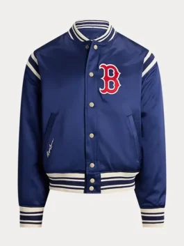 A stylish lifestyle look of the Polo Ralph Lauren Red Sox Jacket.