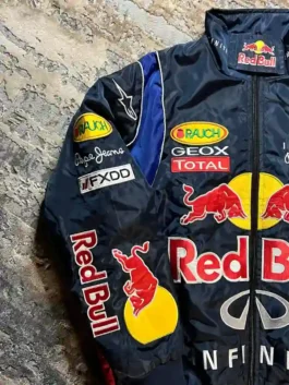 Men’s heritage racing jacket with a secure front closure and vibrant graphics.