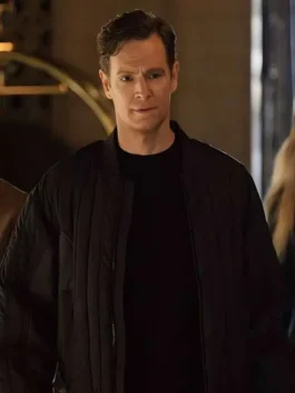 CIA 2026 Bill Goodman black quilted bomber with classic zip-up styling.