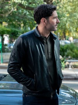 CIA 2026 Colin Glass leather jacket with sleek black finish and modern fit.