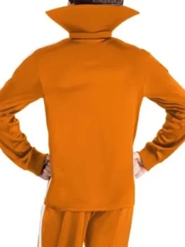 Back view of Despicable Me Vector Costume in orange showing the clean rear design of the character-inspired outfit