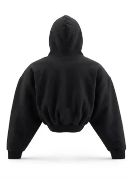 Unlucky Cloud Hoodie back view with oversized fleece body, hooded design, and clean rear finish.