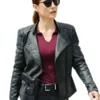 A Taste for Murder S01 Lara Sarrancino Black Jacket with sharp TV series styling.