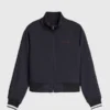 Adidas x Wales Bonner x Y-3 Black Track Jacket front view showing collar, closure, and sporty design