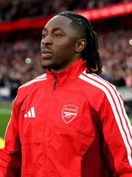 Arsenal FC 2627 Home Anthem Jacket Close-Up View