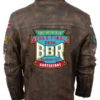BBR World Finals 2026 Brown Leather Jacket with rugged event-inspired styling.