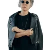 Beef S02 Youn Yuh-jung Black Leather Jacket with sleek TV series-inspired styling.