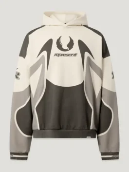 Belstaff x Represent Racing Hoodie view look showing hooded design, racing style, and relaxed fit