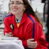 Billie Eilish Capital FM 2026 Red Track Jacket with bold celebrity-inspired styling.